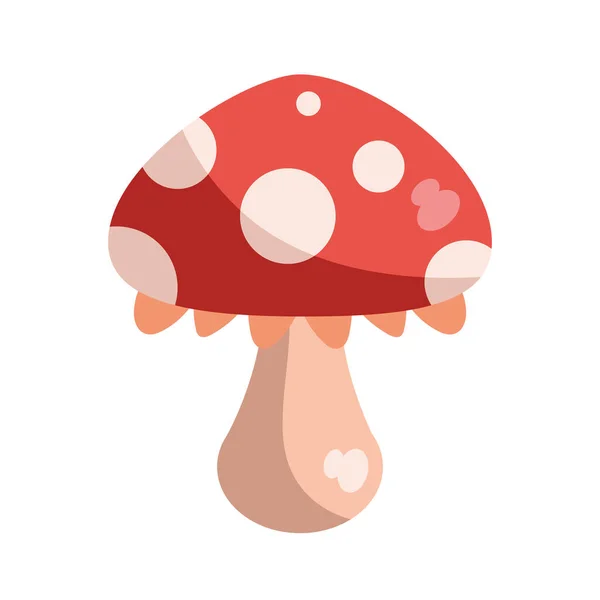 红色蘑菇设计所分离的病媒 — 图库矢量图片