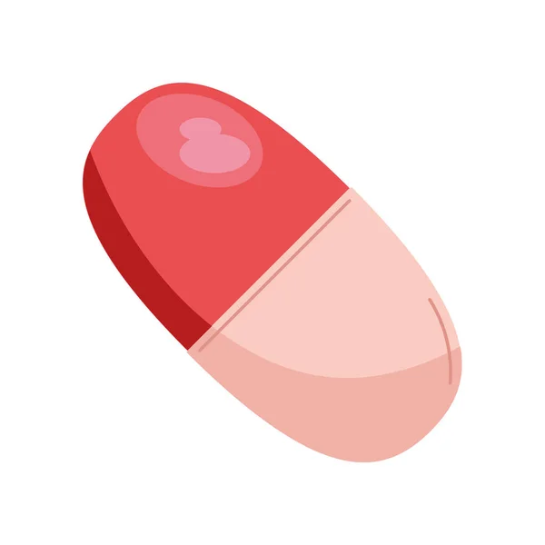 Pilule Rouge Illustration Vecteur Isolé — Image vectorielle