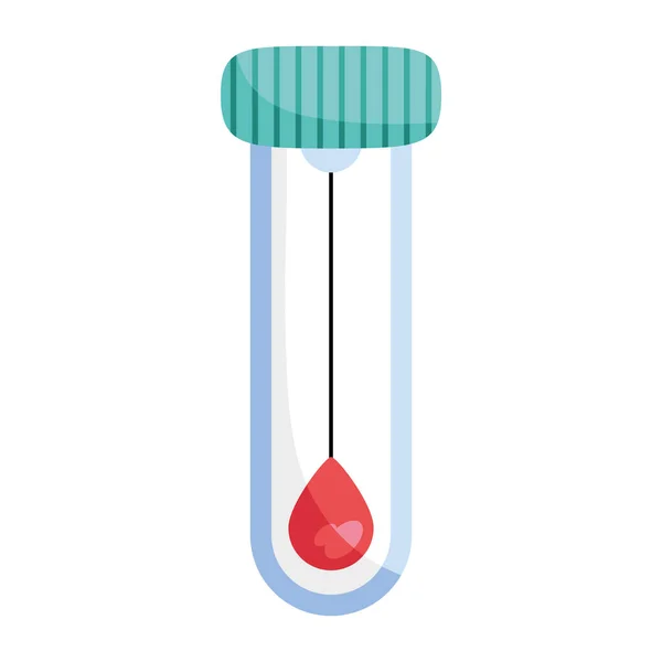 Teste Sangue Ilustração Vetor Isolado — Vetor de Stock