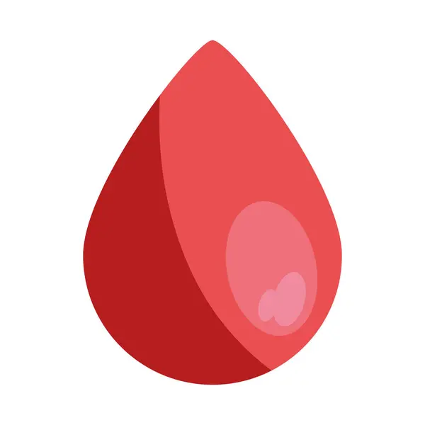Vettore Illustrazione Goccia Sangue Isolato — Vettoriale Stock