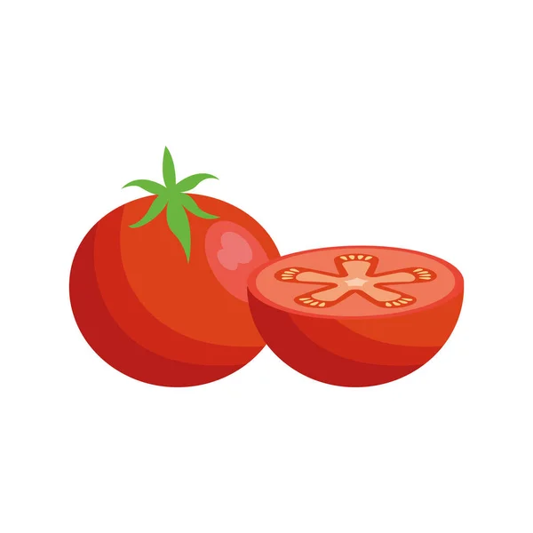 Tomates Rojos Ilustración Vector Aislado — Vector de stock