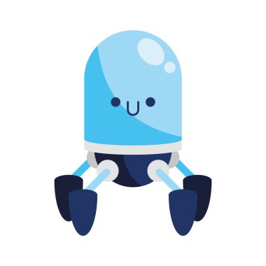 Dokunaçları olan mutlu ai robotu izole edildi