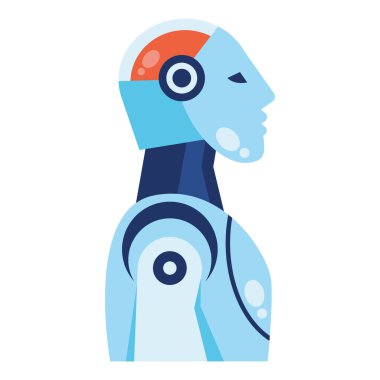 ai robot profil vektörü izole edildi
