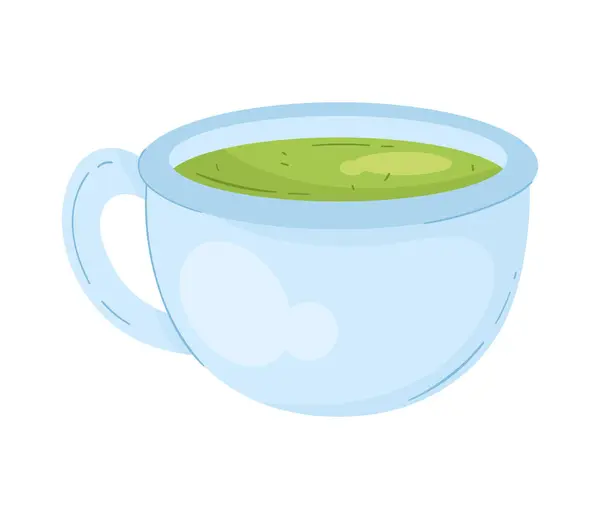 隔離される抹茶茶コップのベクトル — ストックベクタ