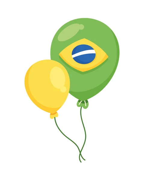 Ballons Ballons Brésiliens Vecteur Isolé — Image vectorielle