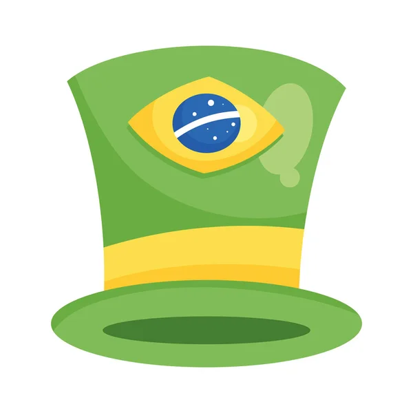 Brazilian Top Hat Vector Isolated — Stock Vector