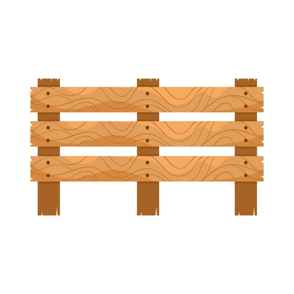 House Wooden Fence Vector Isolated — Stock Vector