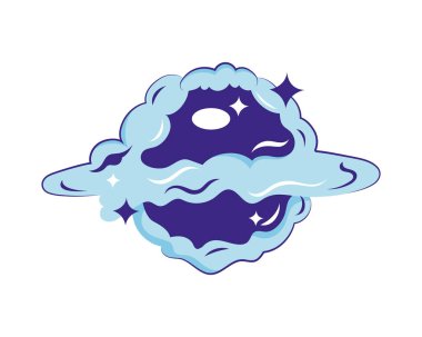 Yıldız vektörü izole edilmiş nebula