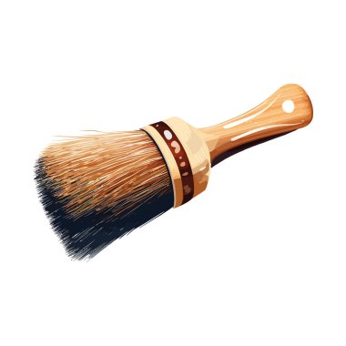 Beyazın üzerinde yaratıcı ahşap işçiliği için metal boya fırçası