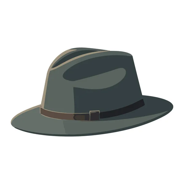 白帽上的Fedora帽设计 — 图库矢量图片
