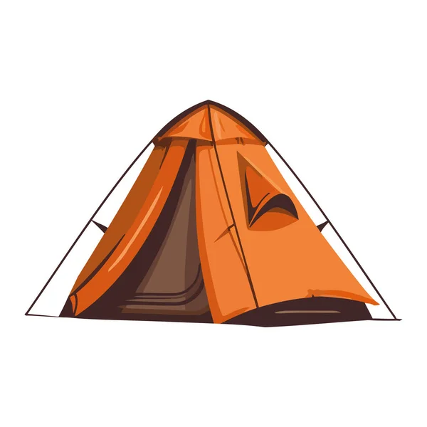Dağ Kamp Çadırı Beyazın Üstünde — Stok Vektör