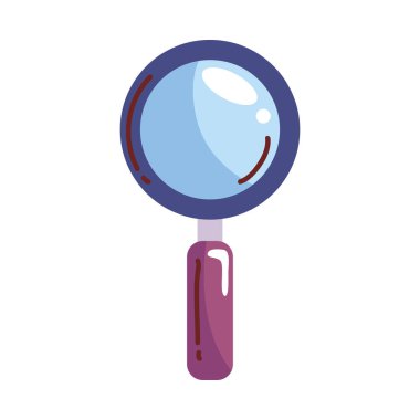 Büyütme cam simgesi izole edilmiş illüstrasyon