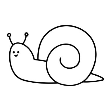 Salyangoz karalama simgesi izole