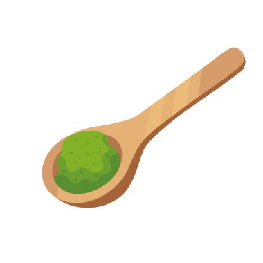 Kibrit çay kaşığı simgesi izole edildi