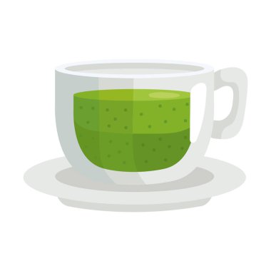 Kibrit çay ikonu izole edildi