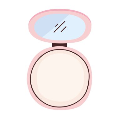 Kozmetik pudra simgesi izole edilmiş
