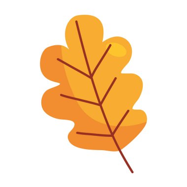 Sonbahar kuru yaprak simgesi izole edildi