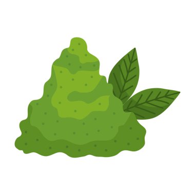 Kibrit çay doğa ikonu izole