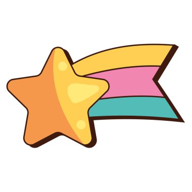 kayan yıldız simgesi izole edildi