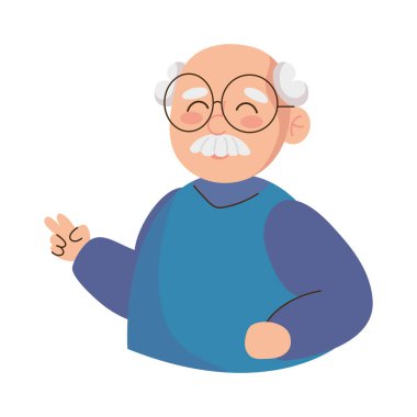 Büyükbaba ve büyükbaba günü ikon izole