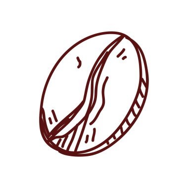 kahve kuru fasulye ikonu izole