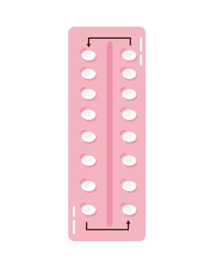 Doğum kontrol hapları tıbbi simge izole