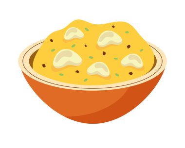 Hint Lohri yemek simgesi izole edildi