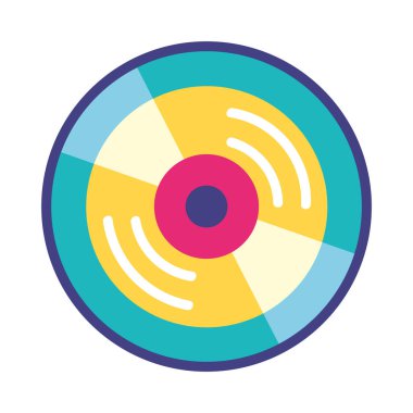 90 'ların pop sanatları cd simgesi izole edildi