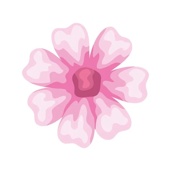 Pink Flower Watercolor Icon Isolated Illustration — Stock Vector