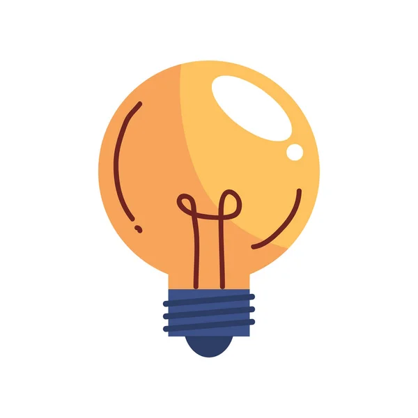 Bright Light Bulb Icon Isolated Illustration — Stock Vector