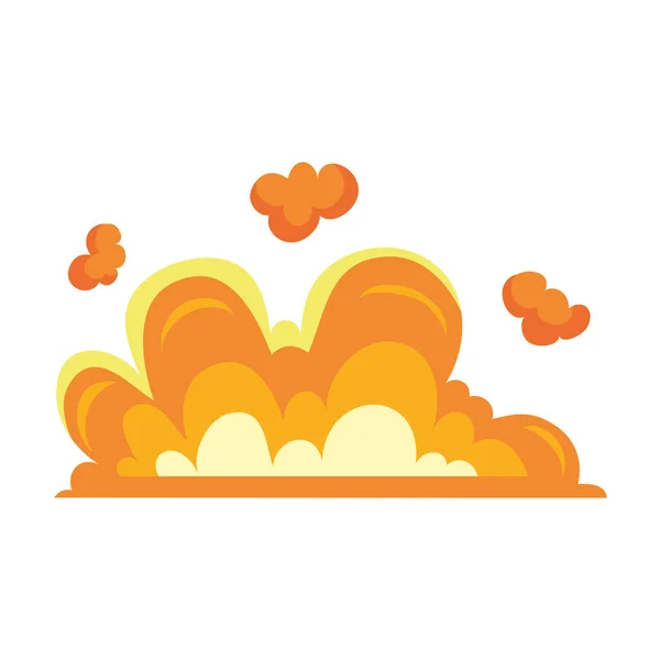 Explosion Effect Clouds Icon Isolated — Stock Vector
