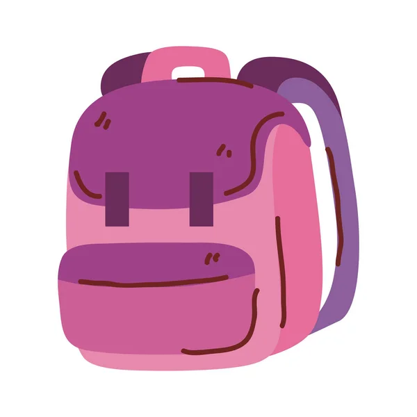 School Bag Accessory Icon Isolated — Stock Vector
