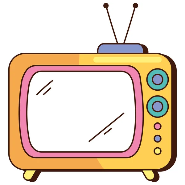 Изолированная Телевизионная Ретро Винтажная Икона — стоковый вектор