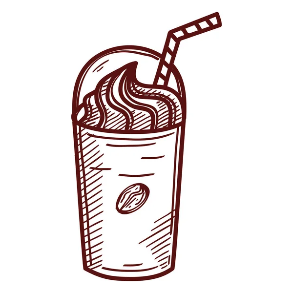 Jednorázový Šálek Kávy Ikona Izolované — Stockový vektor