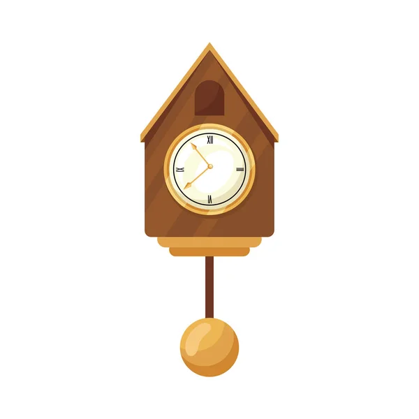 Золотые Часы Кукушкой — стоковый вектор