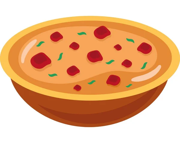 Indian Soup Recipe Lohri Icon Isolated — Stock Vector
