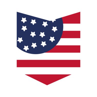 Amerikan bayrak simgesi izole edilmiş