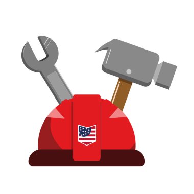 ABD İşçi Bayramı selamlama simgesi izole edilmiş