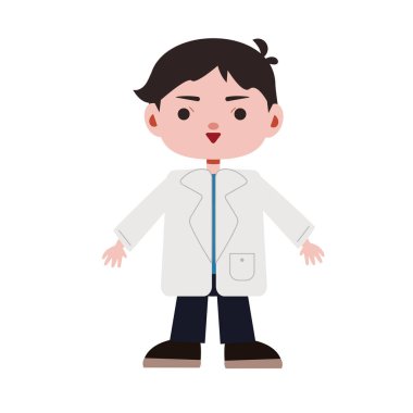 Doktor Man karakter simgesi izole edildi