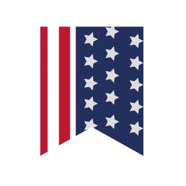 Amerikan bayrağı ulusal simgesi izole edildi