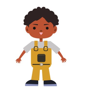 İnşaat işçisi karakter simgesi izole edildi