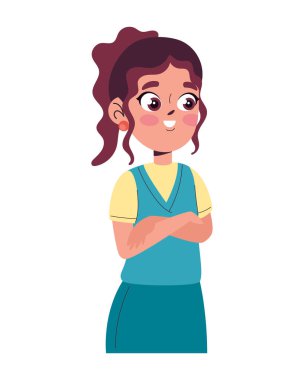 kız konuşma vektör simgesi izole edildi