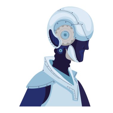 Robot ai teknolojisi gelecek simgesi izole edildi