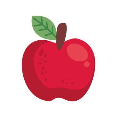 Sonbahar mevsimi elma izole ikonu