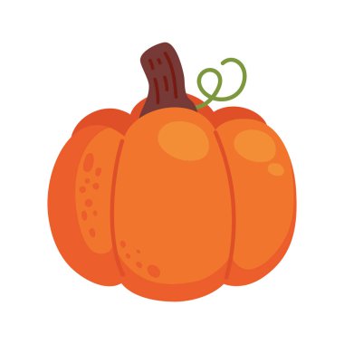Sonbahar mevsimi kabağı izole edilmiş ikon