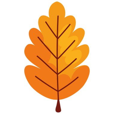 Sonbahar mevsimi kuru yaprak izole simgesi