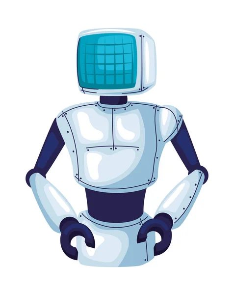 Robot Tecnologia Icona Della Macchina Isolato — Vettoriale Stock