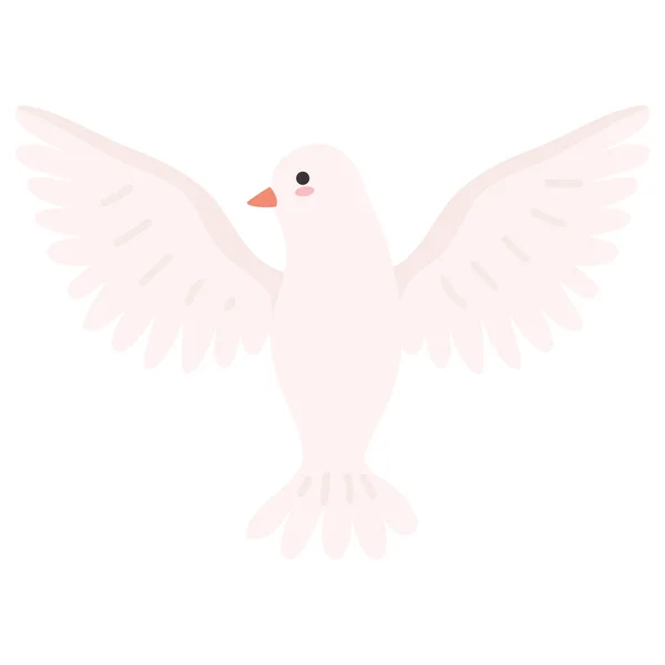 Pigeon Oiseau Icône Isolé Vecteur — Image vectorielle