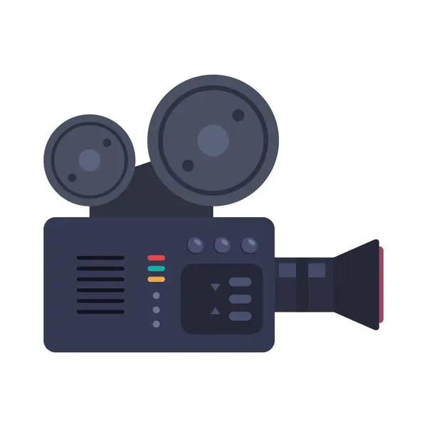 Dispositivo Película Cámara Digital Icono Aislado — Vector de stock