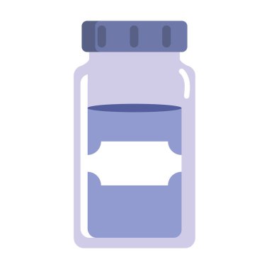 Vacine Vial İlaç ikonu izole edildi